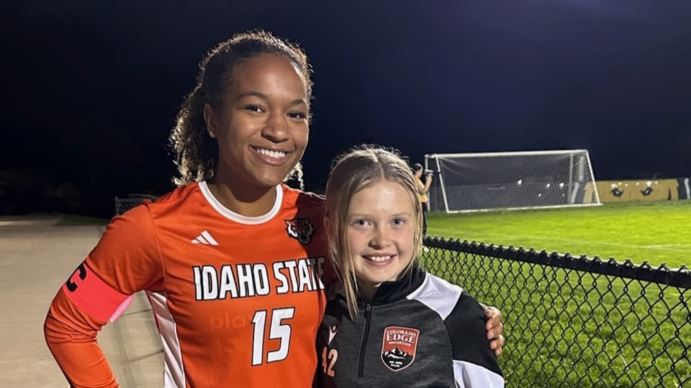 Gigi with her college athlete mentor